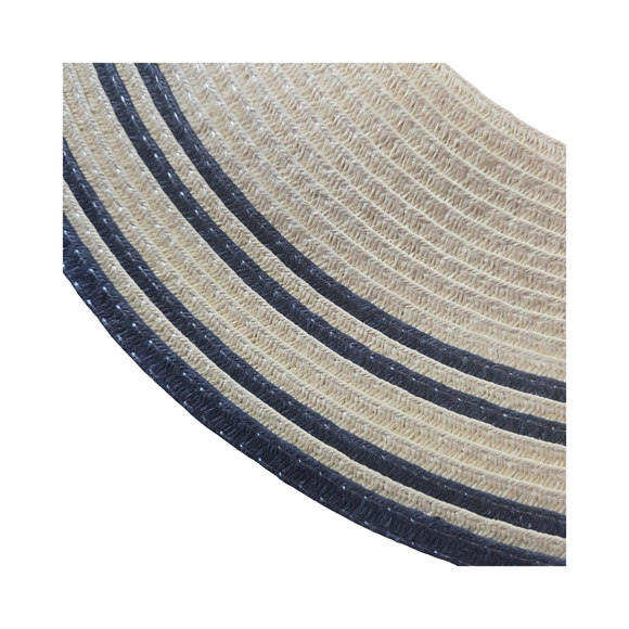 Elegant Chaps Tan and Navy Blue Wide Brim Hat - Picture 7 of 10